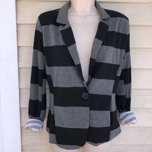 MAX AND RILEY striped knit blazer/CUTE